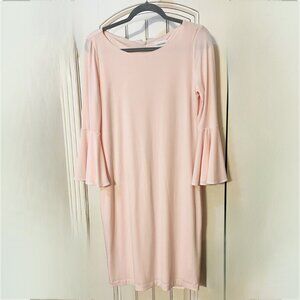 Calvin Klein Pink Dress with Bell Sleeve